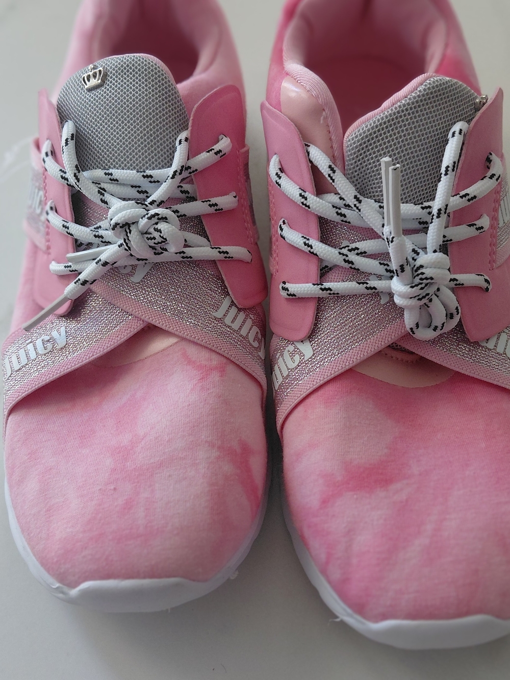 Juicy Couture Pink Tie-Dye Woman Sneakers with White Accents